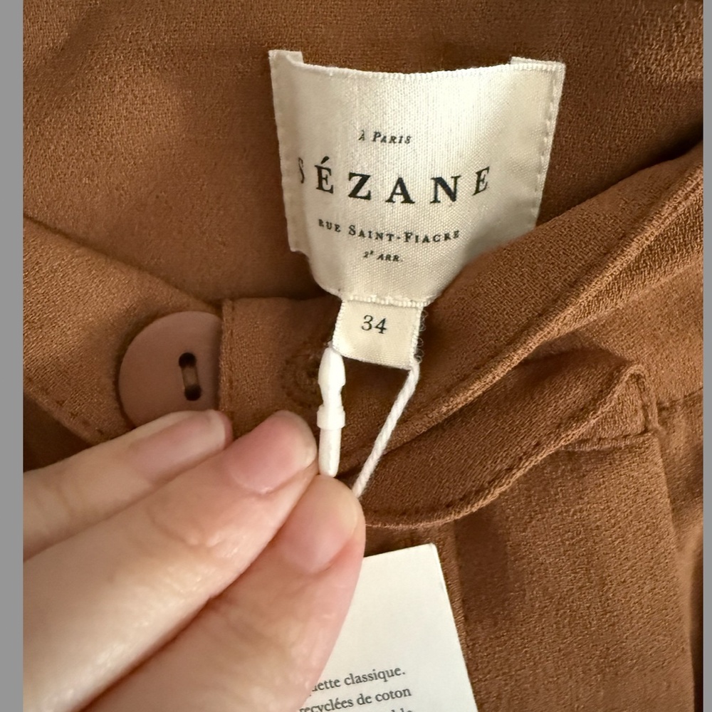 NWT Sezane Damon Trouser in Camel - Picture 4 of 5